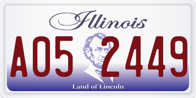 IL license plate A052449