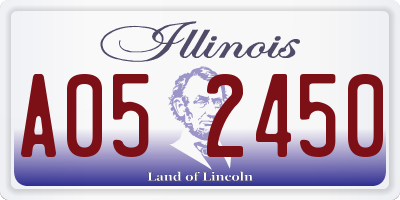 IL license plate A052450