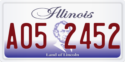 IL license plate A052452