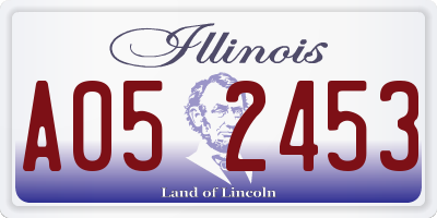 IL license plate A052453