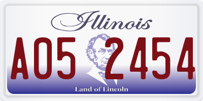 IL license plate A052454