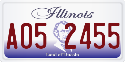 IL license plate A052455