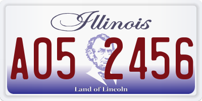 IL license plate A052456