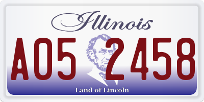 IL license plate A052458