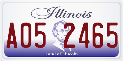 IL license plate A052465