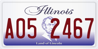 IL license plate A052467