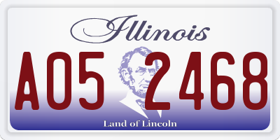 IL license plate A052468