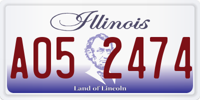 IL license plate A052474