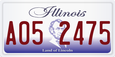 IL license plate A052475