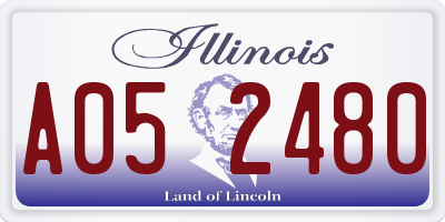 IL license plate A052480