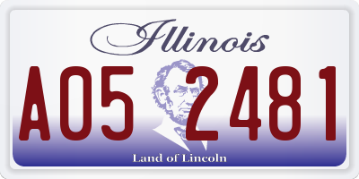 IL license plate A052481