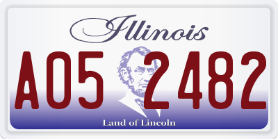 IL license plate A052482