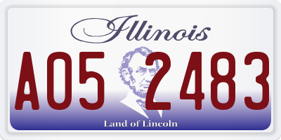 IL license plate A052483