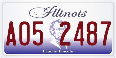IL license plate A052487