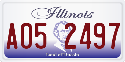 IL license plate A052497