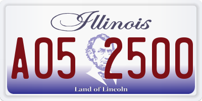 IL license plate A052500