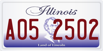 IL license plate A052502