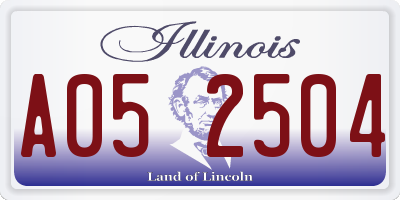 IL license plate A052504