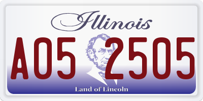 IL license plate A052505