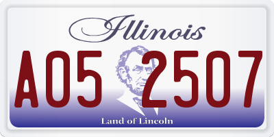 IL license plate A052507