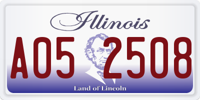 IL license plate A052508
