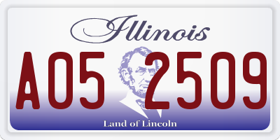 IL license plate A052509