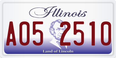 IL license plate A052510