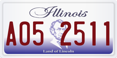 IL license plate A052511