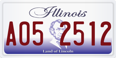 IL license plate A052512