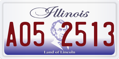 IL license plate A052513