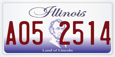 IL license plate A052514