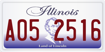 IL license plate A052516
