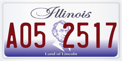 IL license plate A052517