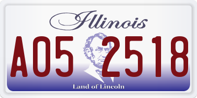 IL license plate A052518