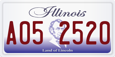 IL license plate A052520