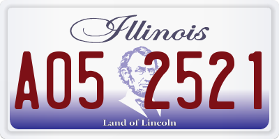 IL license plate A052521