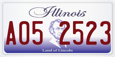 IL license plate A052523