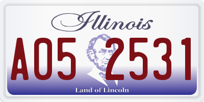 IL license plate A052531