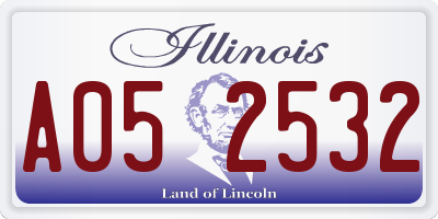 IL license plate A052532