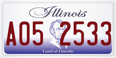 IL license plate A052533