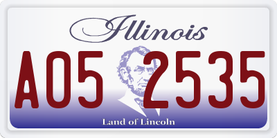 IL license plate A052535