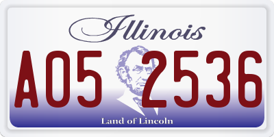 IL license plate A052536