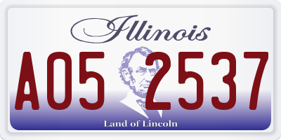 IL license plate A052537