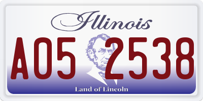 IL license plate A052538