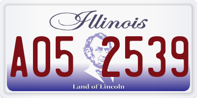 IL license plate A052539