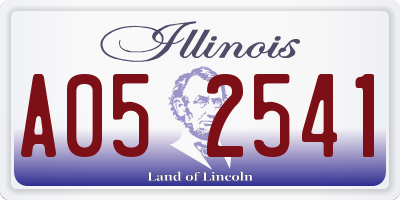 IL license plate A052541
