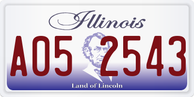 IL license plate A052543