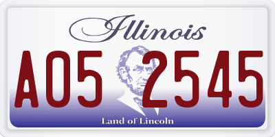 IL license plate A052545