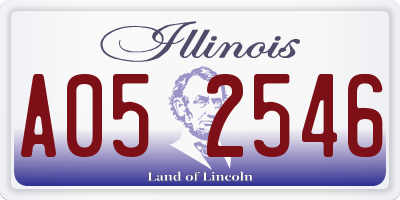 IL license plate A052546