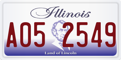IL license plate A052549